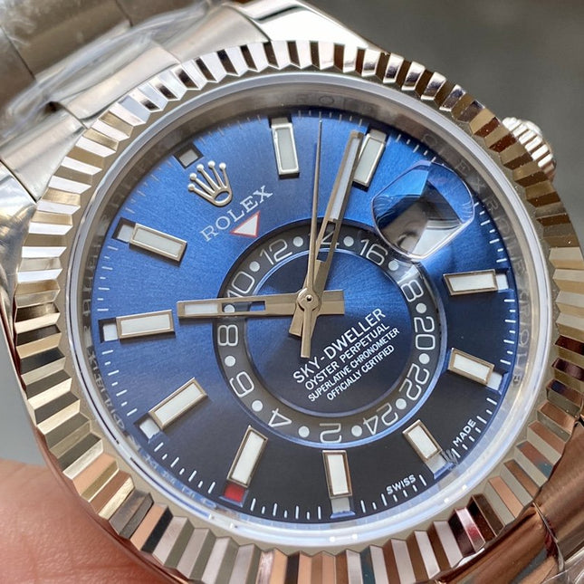 SKY-DWELLER 42 STEEL BLUE DIAL OYSTER BRACELET