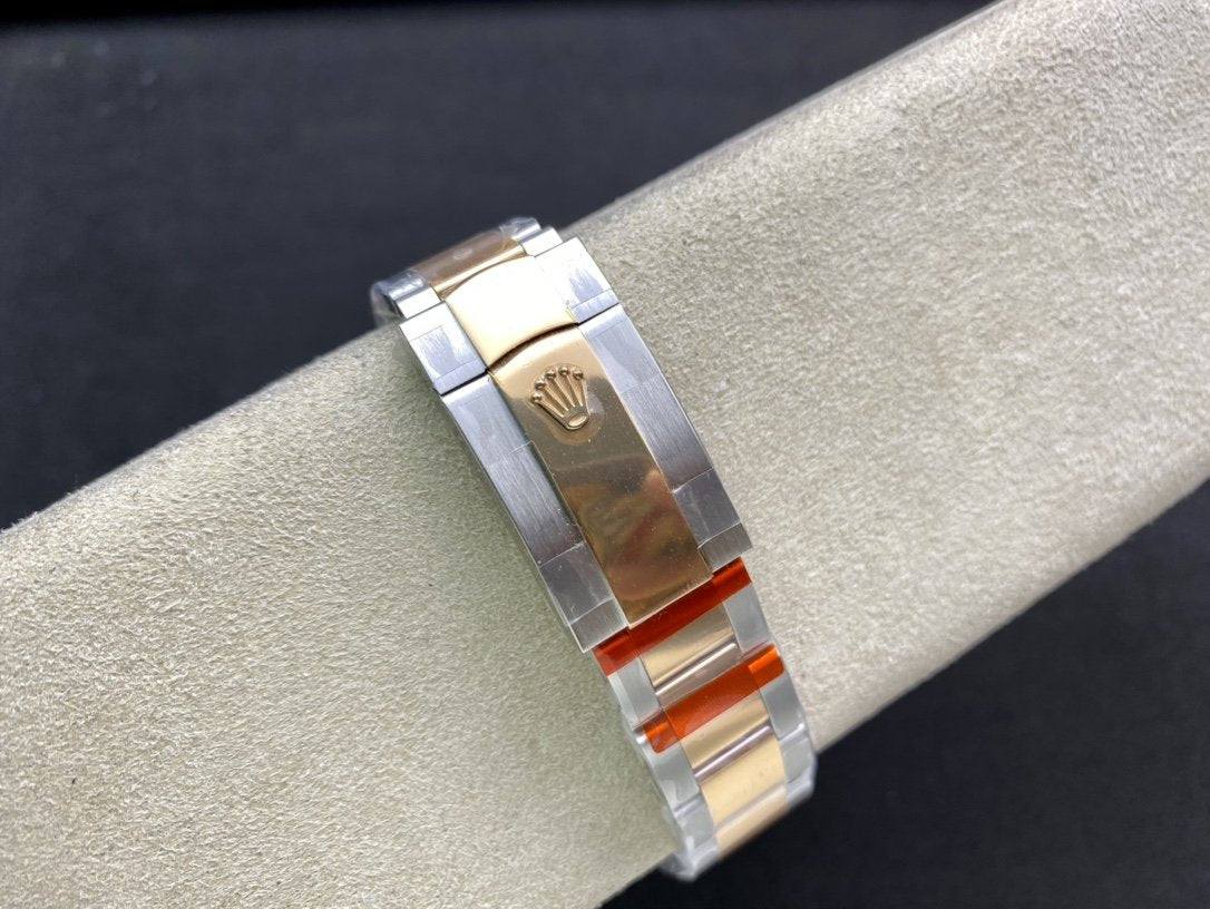 DATEJUST 41MM SMOOTH BEZEL GOLD STEEL GREY DIAL