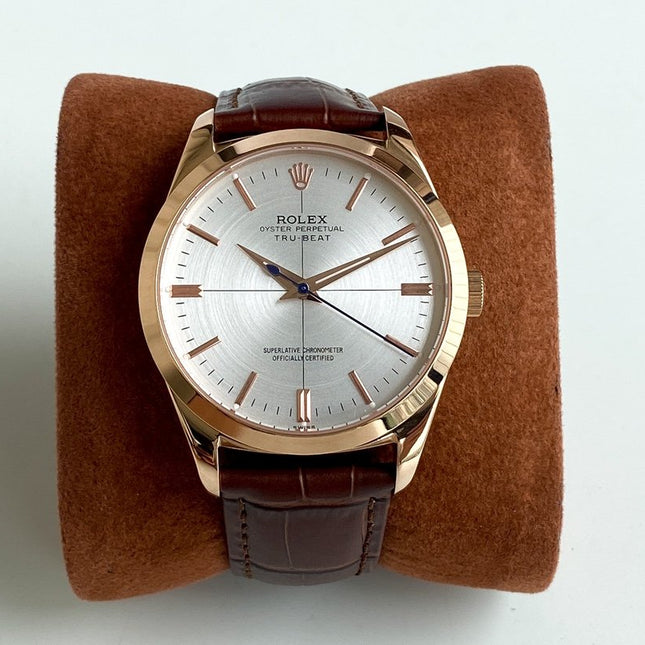 OYSTER PERPETUAL 41 STAINLESS STEEL LEATHER