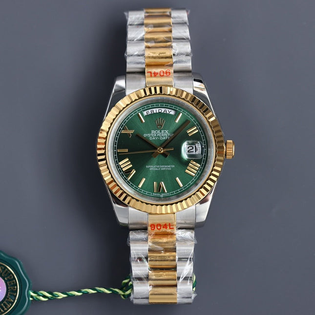 DAY-DATE 40 GOLD STEEL JUBILEE BRACELET
