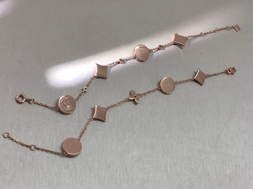 PINK GOLD BLACK MOP BRACELET