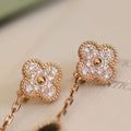 VINTAGE EARRINGS PINK GOLD DIAMOND