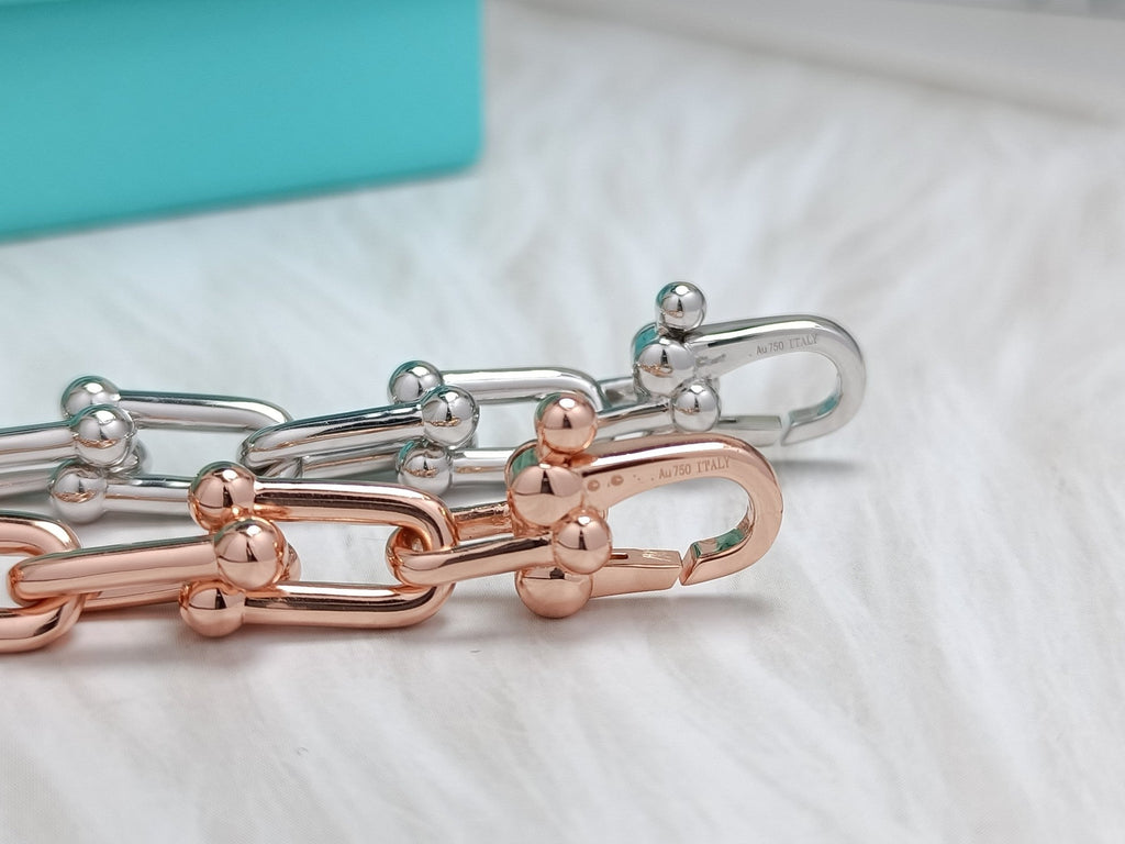 HARDWARE BRACELET PINK GOLD AND SILVER