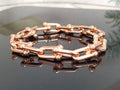 HARDWARE BRACELET PINK GOLD AND SILVER DIAMOND