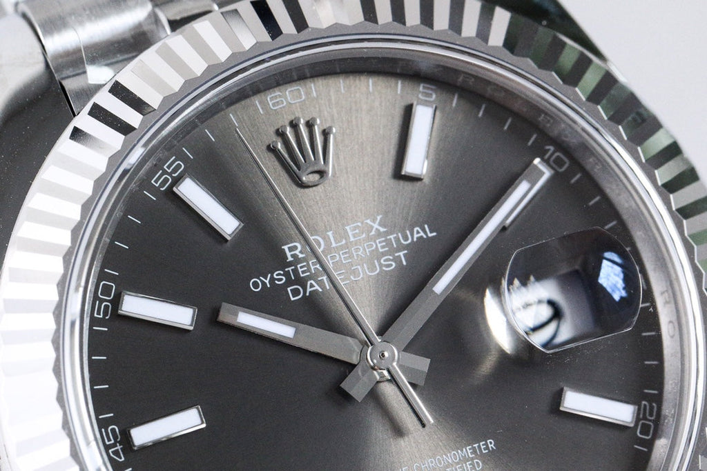 DATEJUST 41 GREY DIAL SILVER CASE