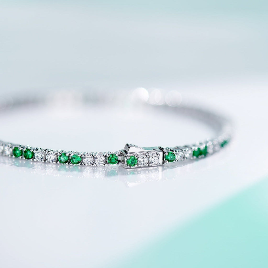 GREEN SPINEL MINI DIAMOND BRACELET