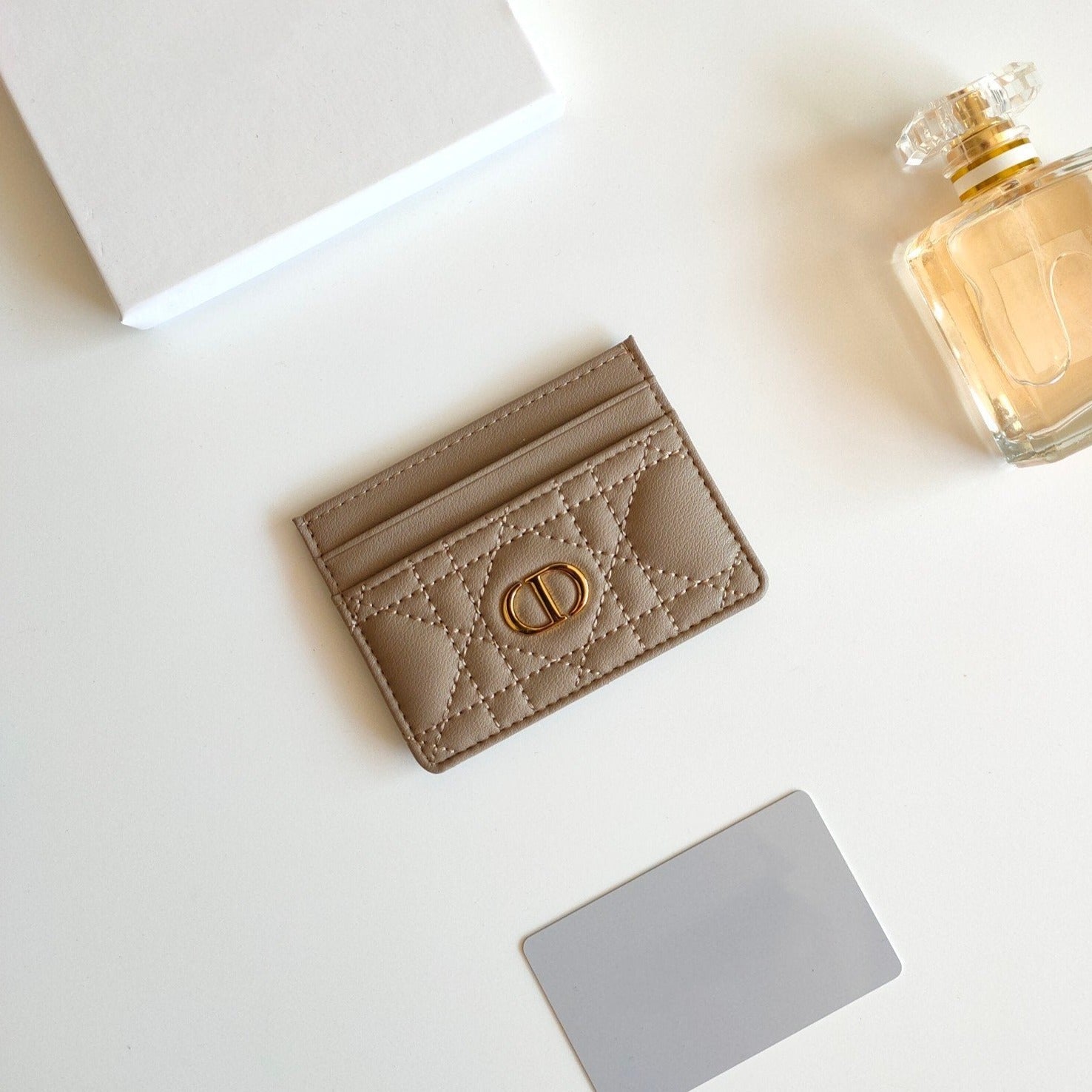 CARD HOLDER WALLET CARO PALE BROWN