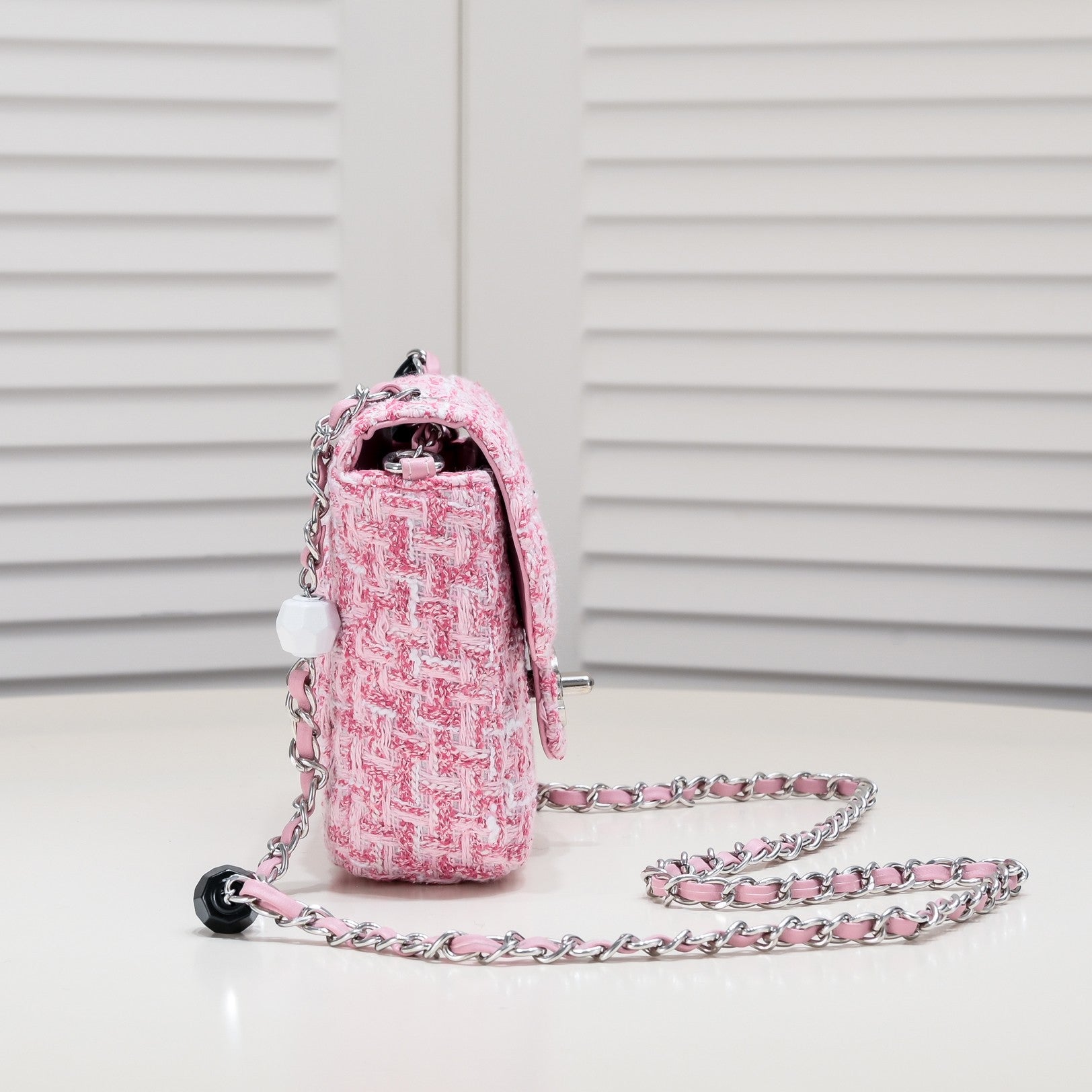 MINI FLAP BAG TWEED 8055 PINK
