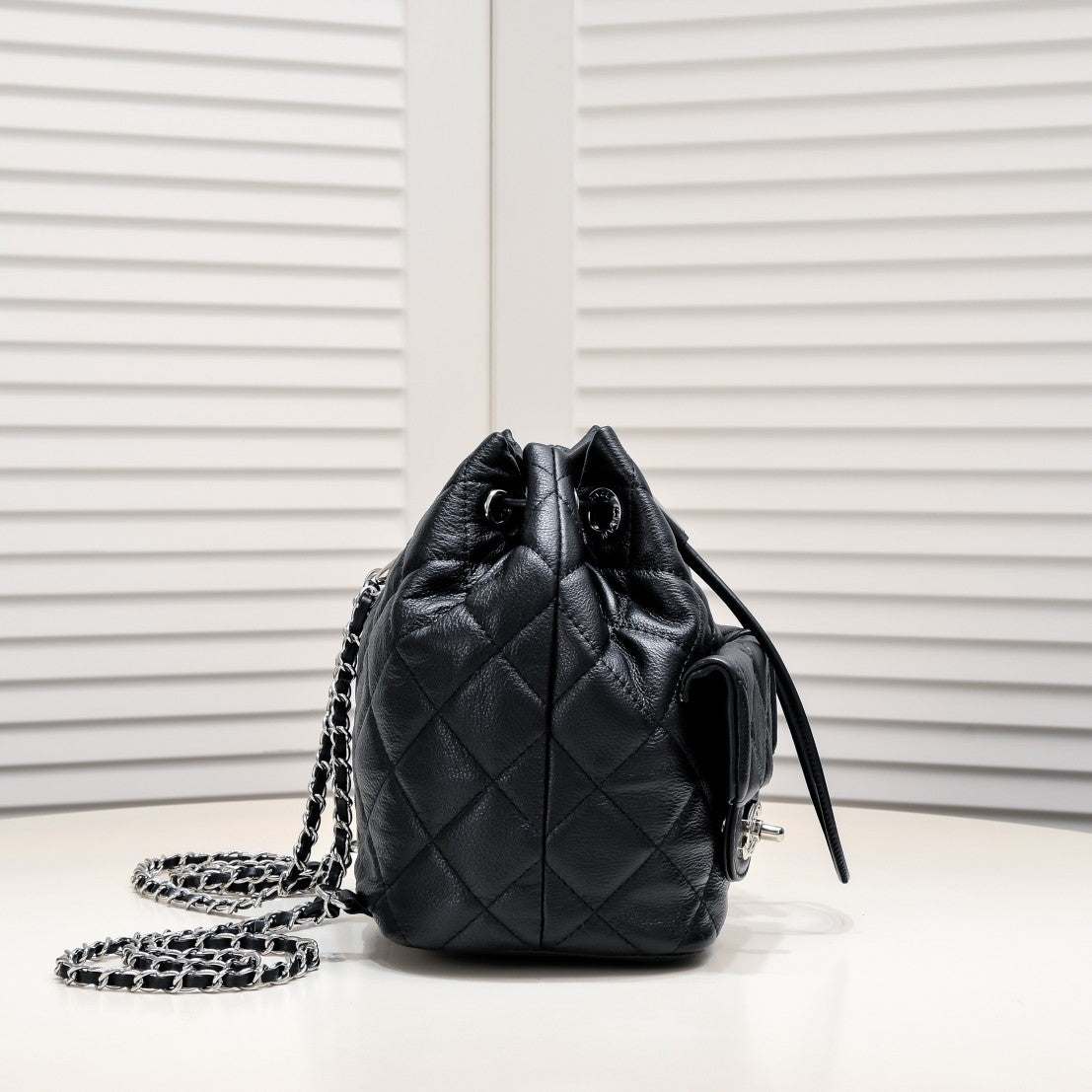 COWHIDE LEATHER BACKPACK 8038 BLACK