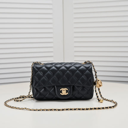 FLAP BAG 20CM 1787 BLACK GOLD