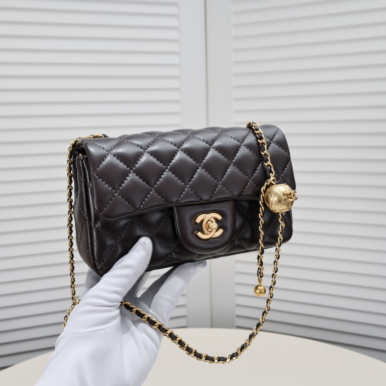 FLAP BAG 20CM 1787 BROWN GOLD