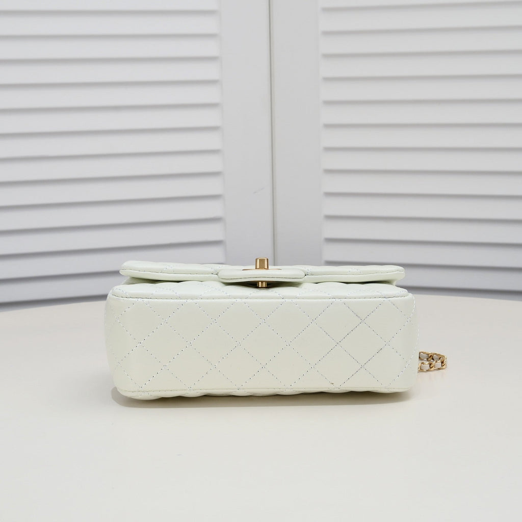 FLAP BAG 20CM 1787 WHITE GOLD