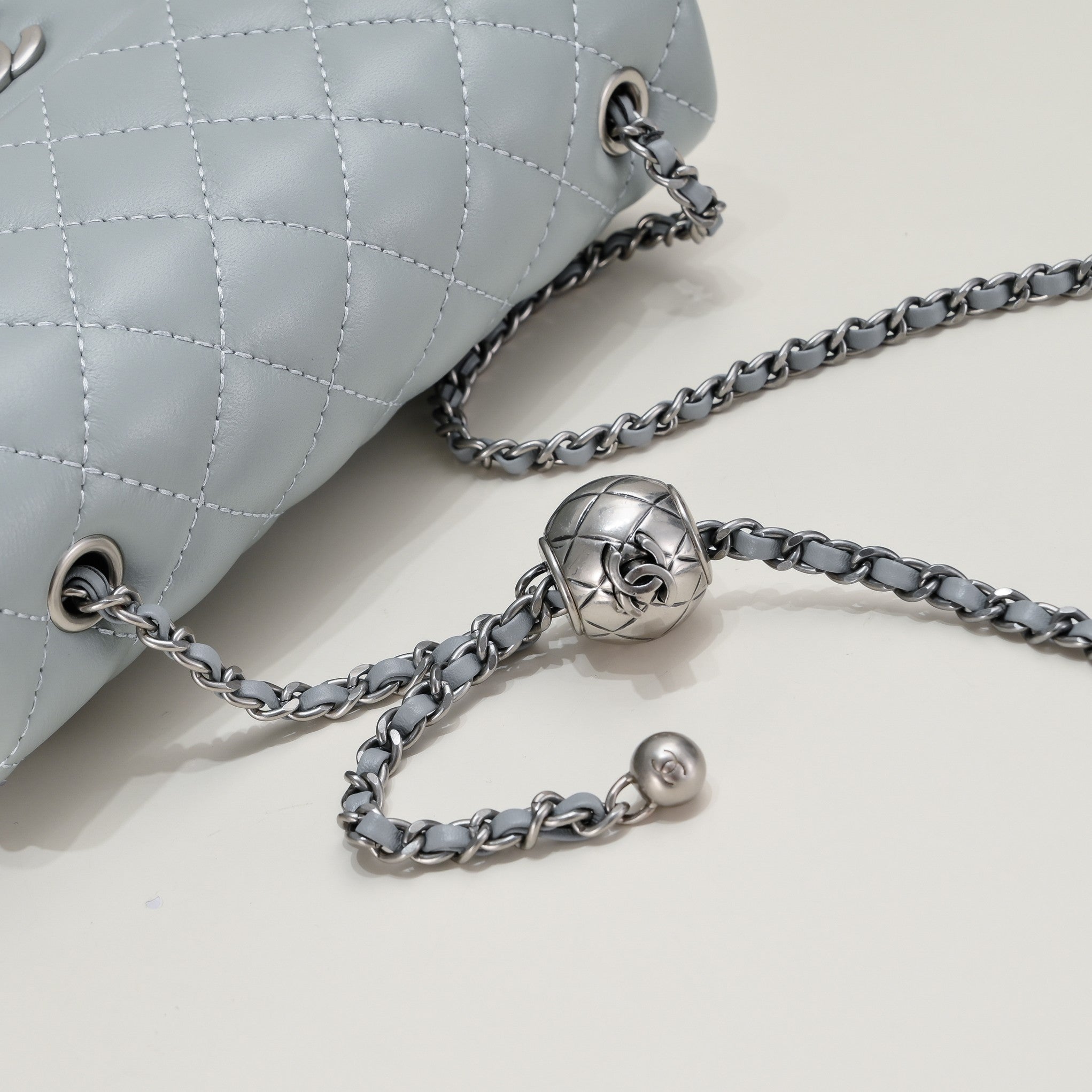 FLAP BAG 20CM 1787 GREY SILVER