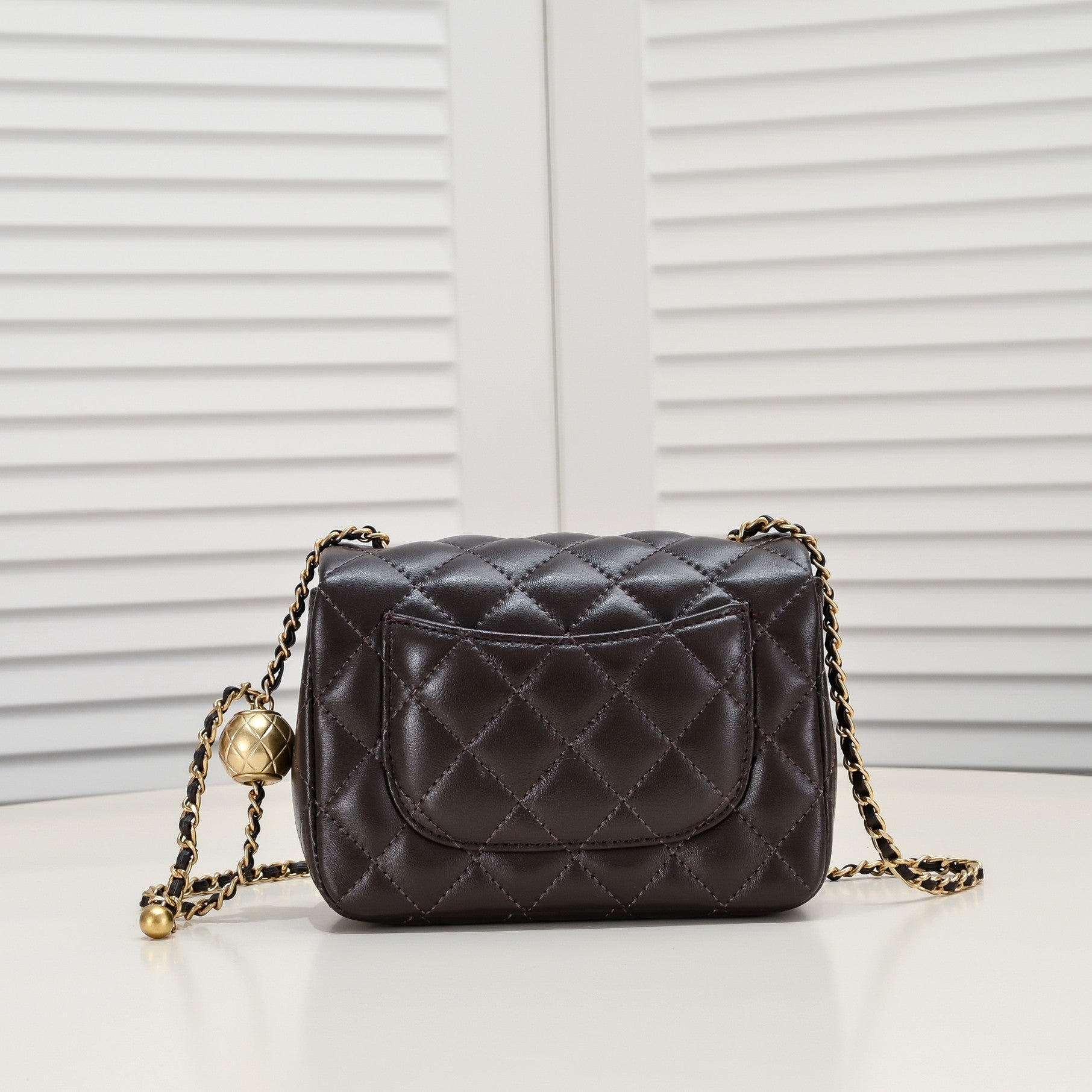 SMALL FLAP BAG 17CM 1786 BROWN GOLD