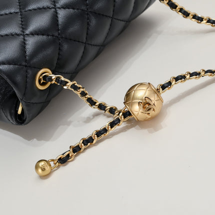 SMALL FLAP BAG 17CM 1786 BLACK GOLD