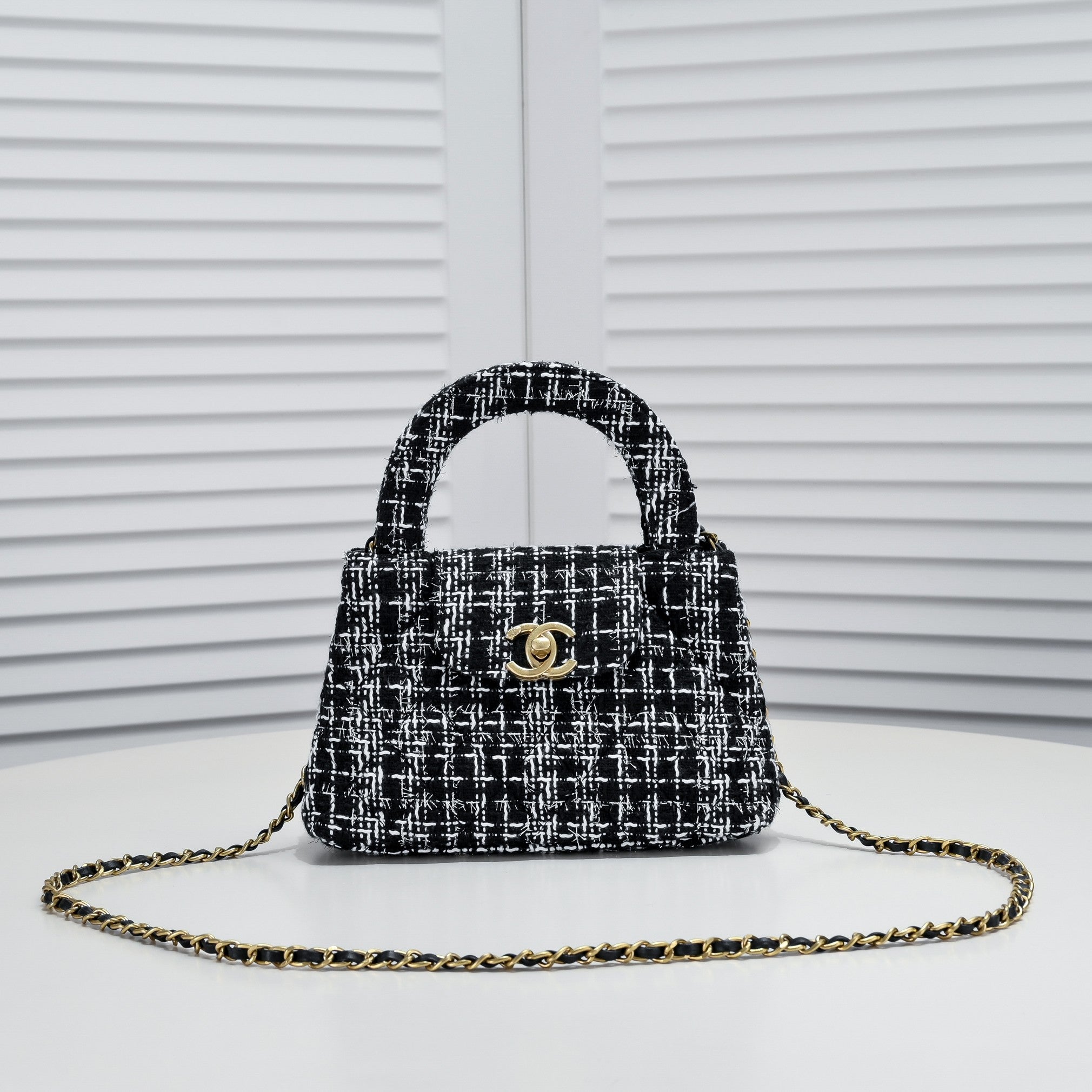 TWEED FABRIC 19CM 6170 BLACK