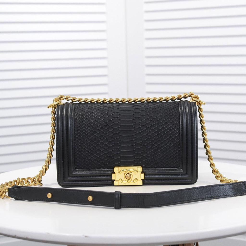 SNAKE PRINT LEBOY 67086 BLACK