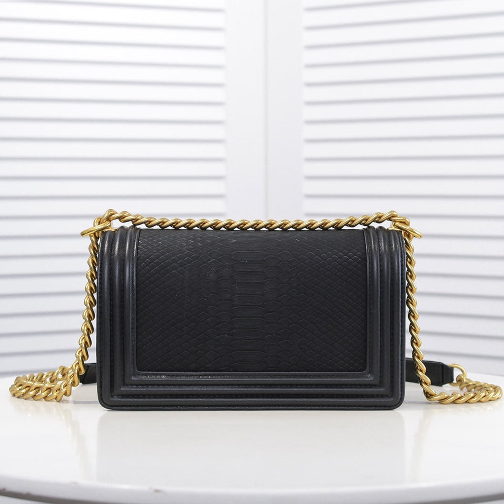 SNAKE PRINT LEBOY 67086 BLACK