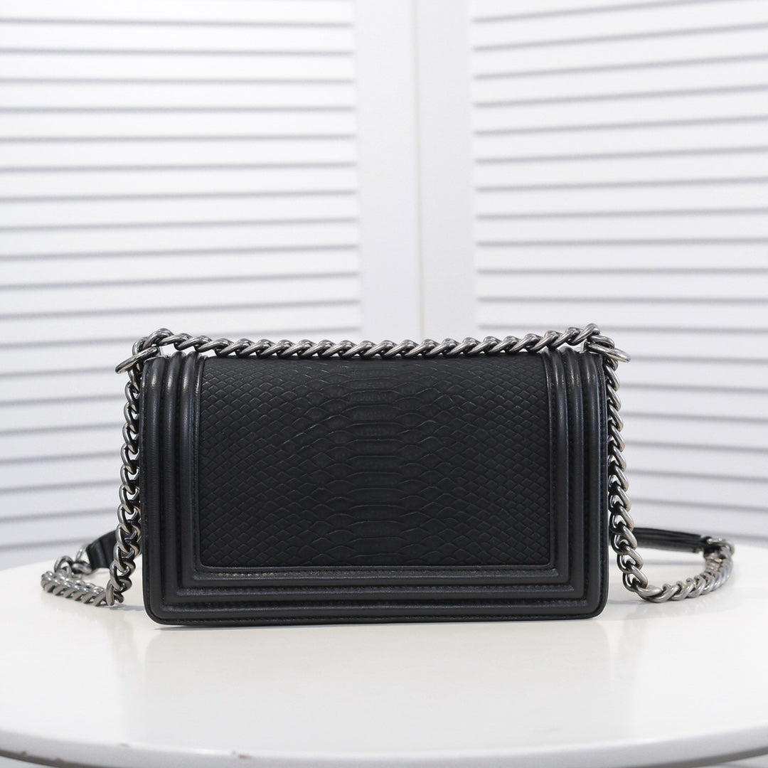 SNAKE PRINT LEBOY 67086 BLACK