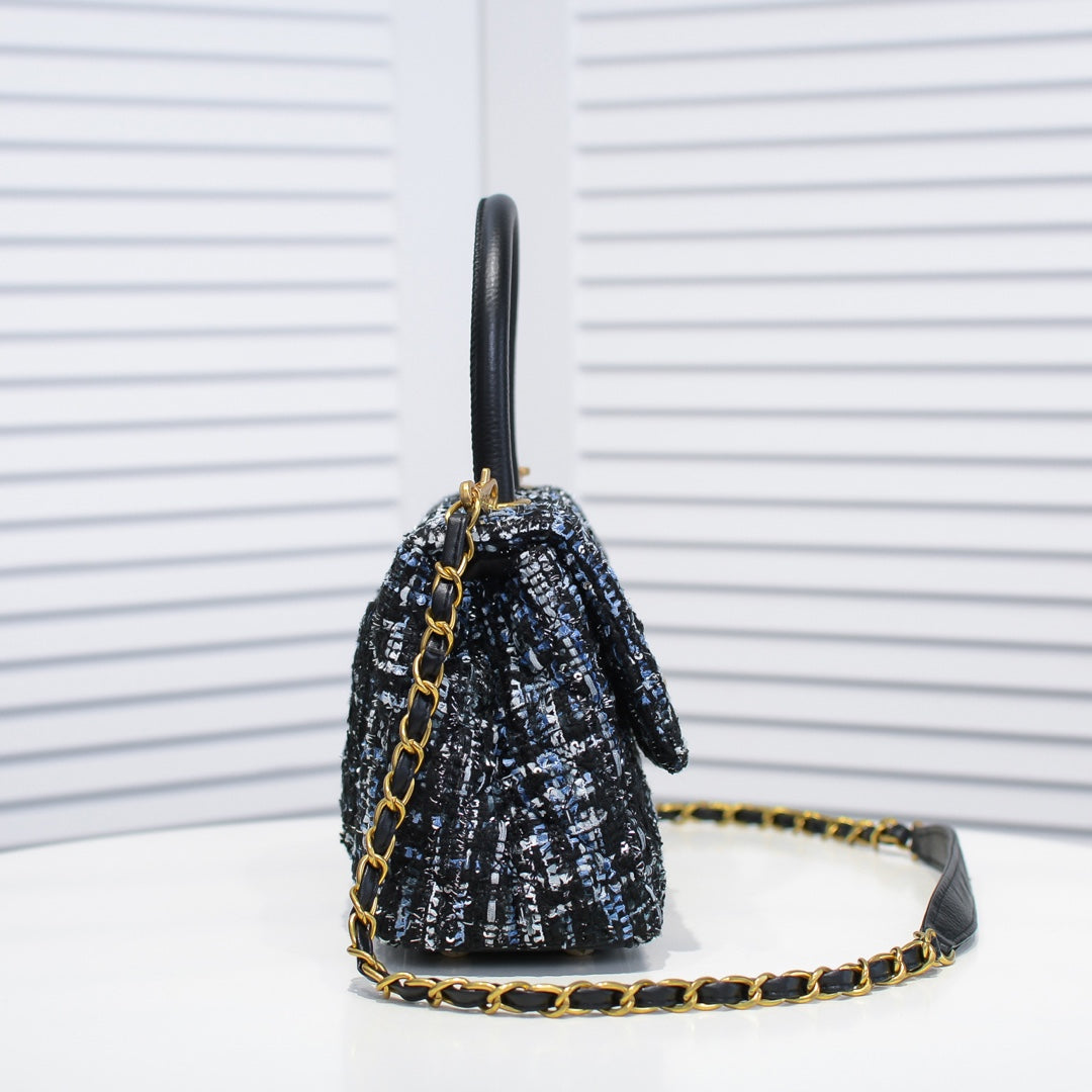 TWEED FABRIC 26CM 92991 BLACK