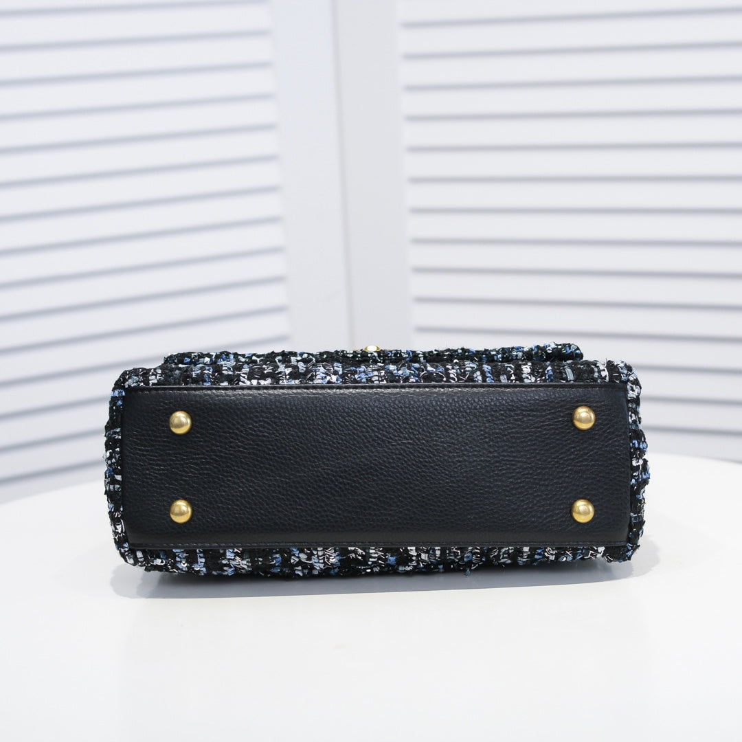 TWEED FABRIC 26CM 92991 BLACK
