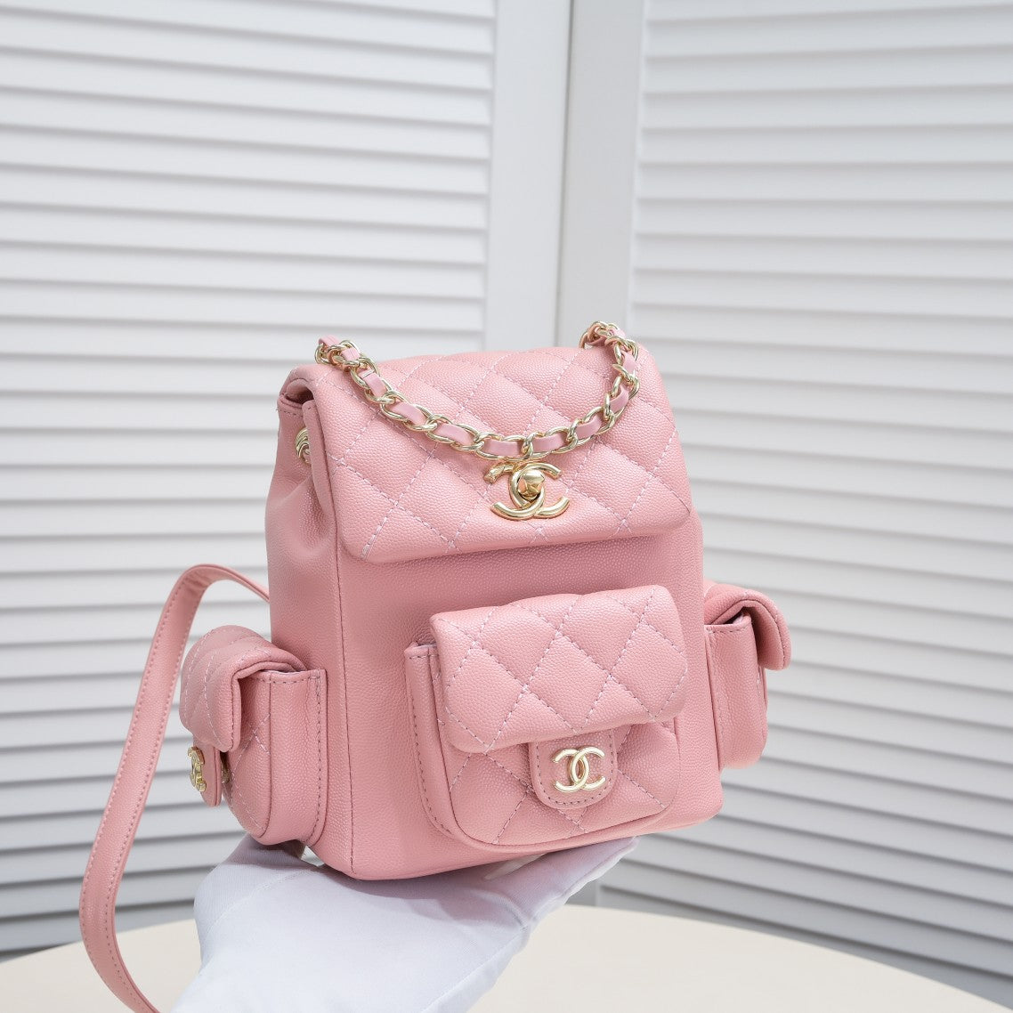DOUBLE-SHOULDER MINI BACKPACK 9111 PINK