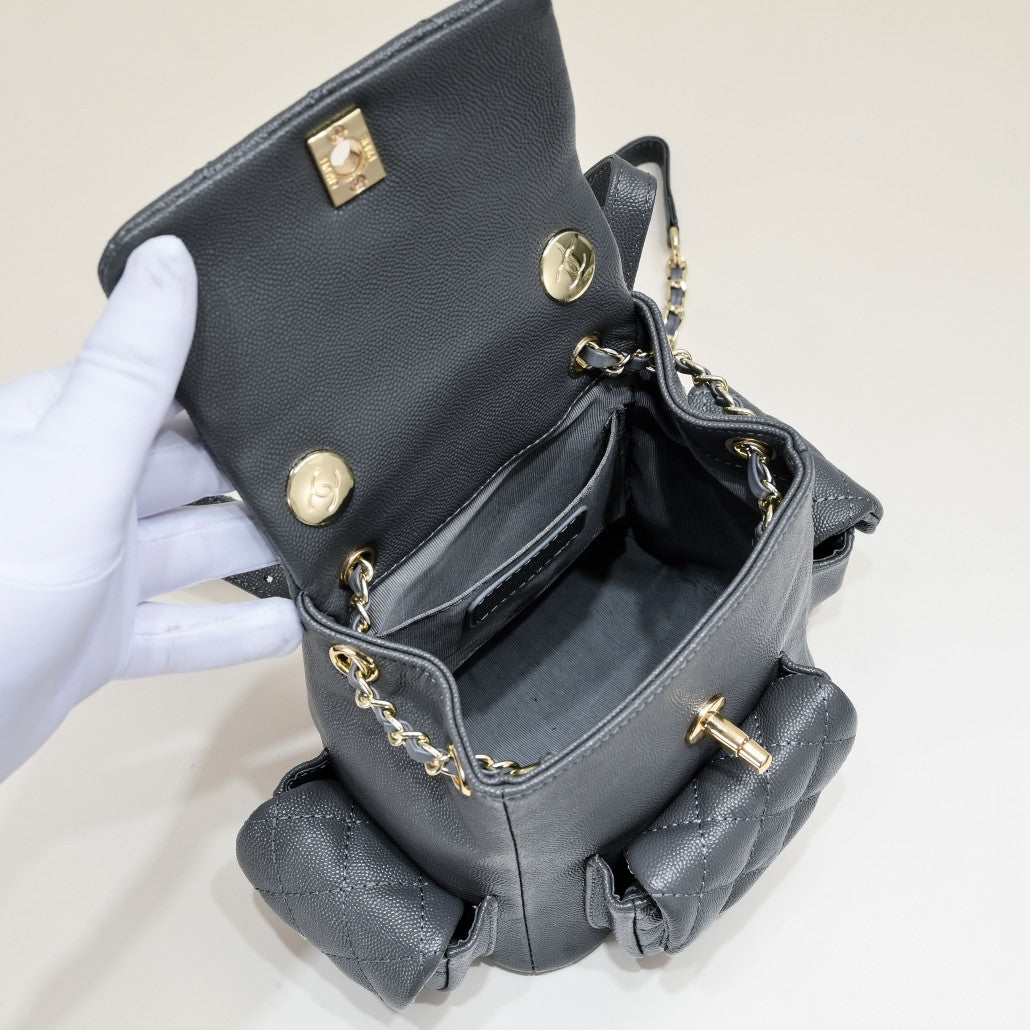 DOUBLE-SHOULDER MINI BACKPACK 9111 GREY