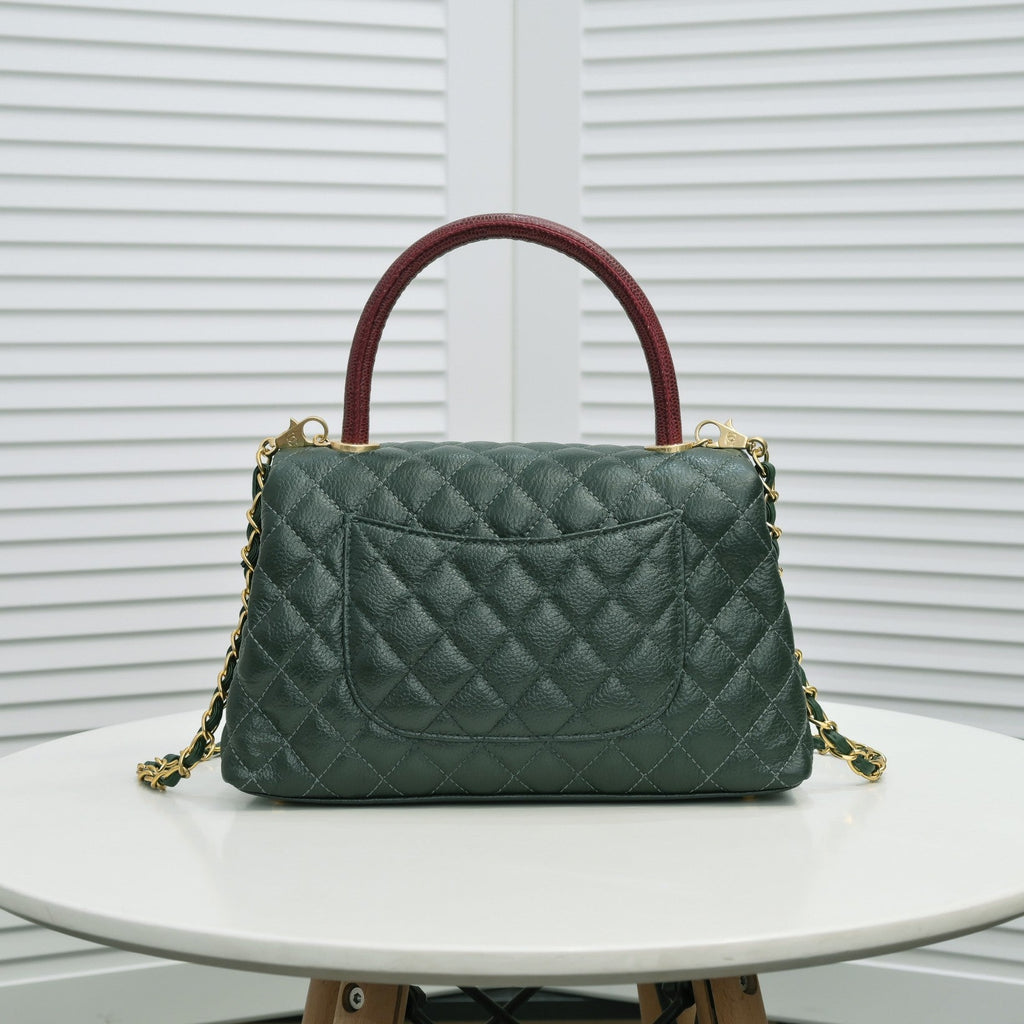 QUILTED CAVIAR 28CM 92992 DARK GREEN