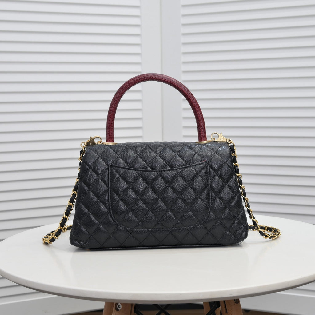 QUILTED CAVIAR 28CM 92992 BLACK