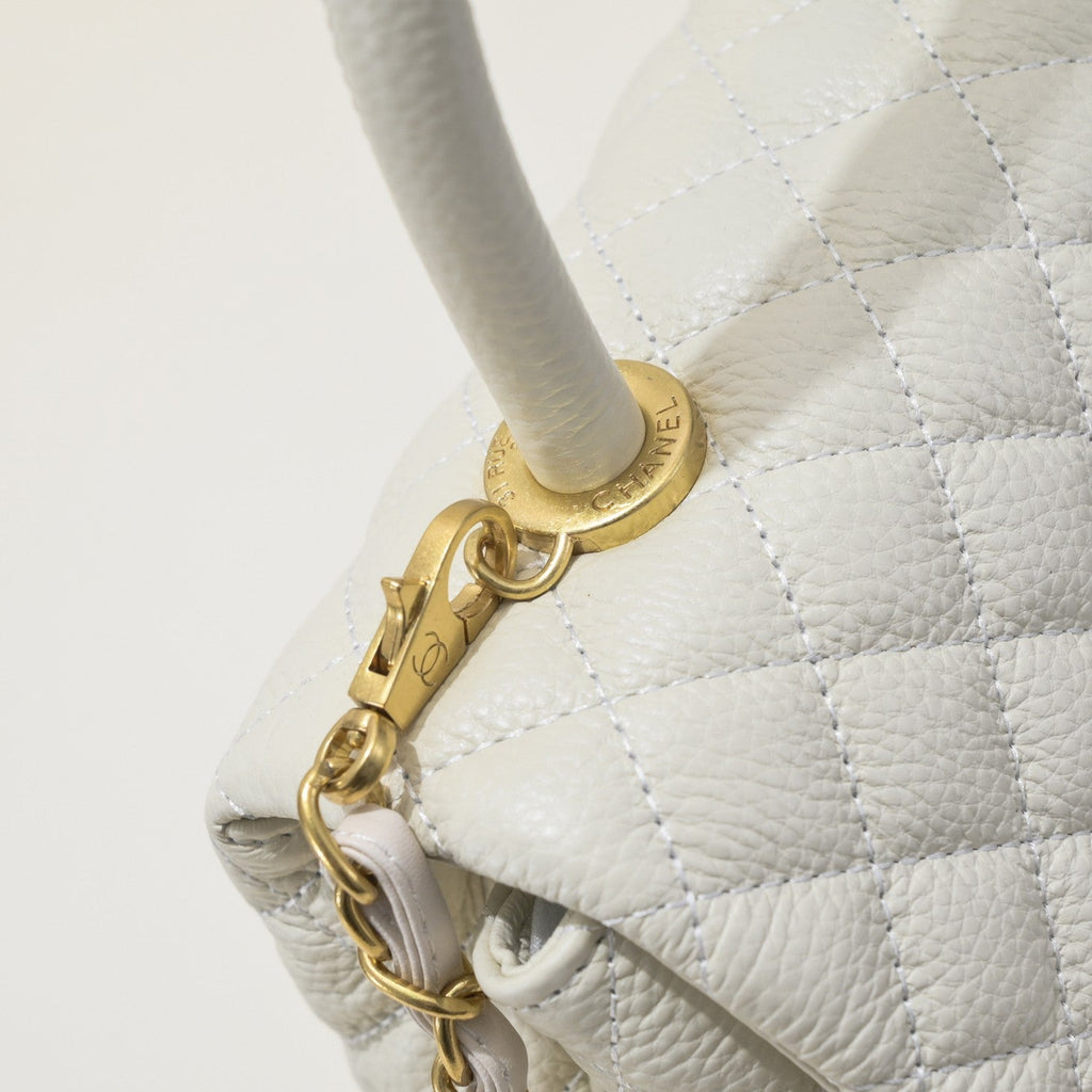 QUILTED CAVIAR 26CM 92991 WHITE