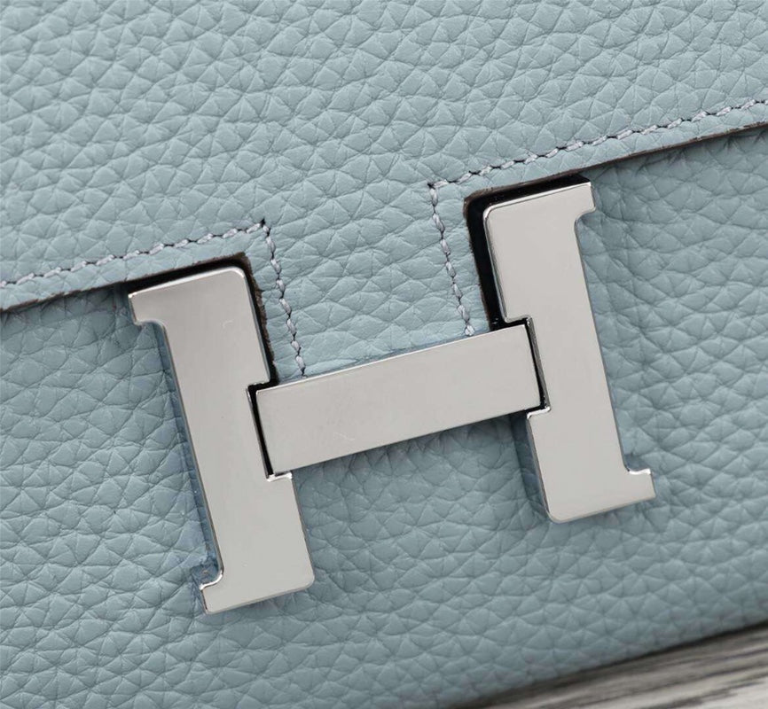 HM CLUTCH CONSTANCE 20.5 ICEBERG CALFSKIN SILVER HARDWARE