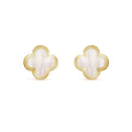 PURE CLOVER MOP PINK GOLD EARRINGS