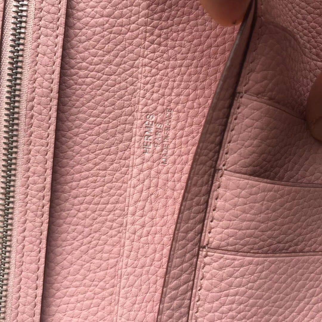 BEARN LONG 17 WALLET IN CREPE PINK EPSOM LEATHER