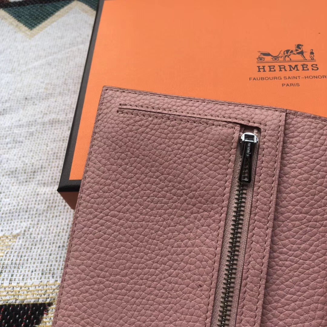 BEARN LONG 17 WALLET IN CREPE PINK EPSOM LEATHER