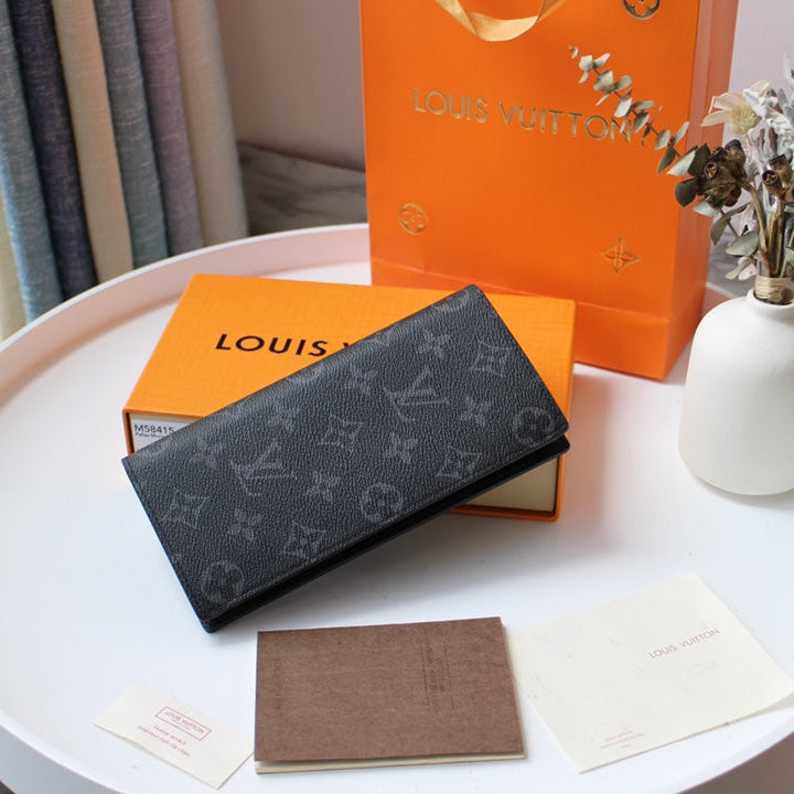 LV 25S FUJIWARA HIROSHI WALLET 19 IN MONOGRAM ECLIPSE COATED CALFSKIN