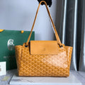 GOYA 26S ROUETTE PM TOTE BAG 30MM IN CARAMEL BROWN CANVAS AND CALFSKIN