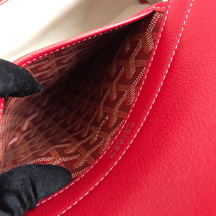 GOYA 26S ROUETTE PM TOTE BAG 30MM IN DARK RED CANVAS AND CALFSKIN
