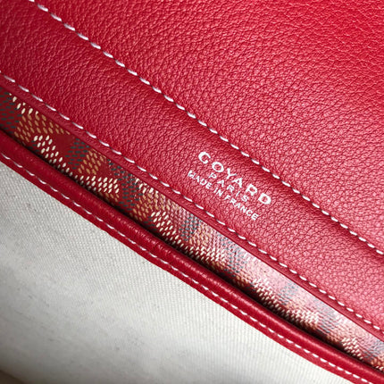 GOYA 26S ROUETTE PM TOTE BAG 30MM IN DARK RED CANVAS AND CALFSKIN