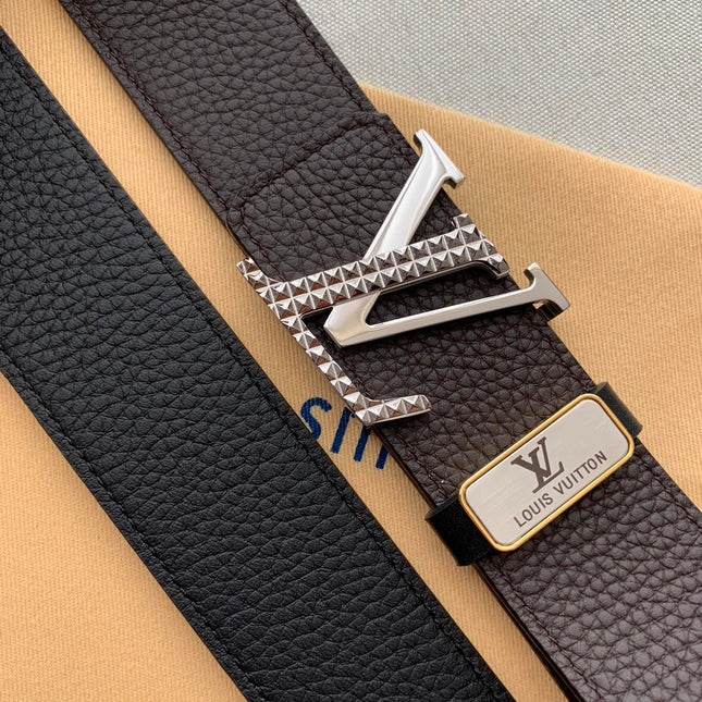 LV 25S BELT 38 MM IN DARK BROWN CALFSKIN 593213