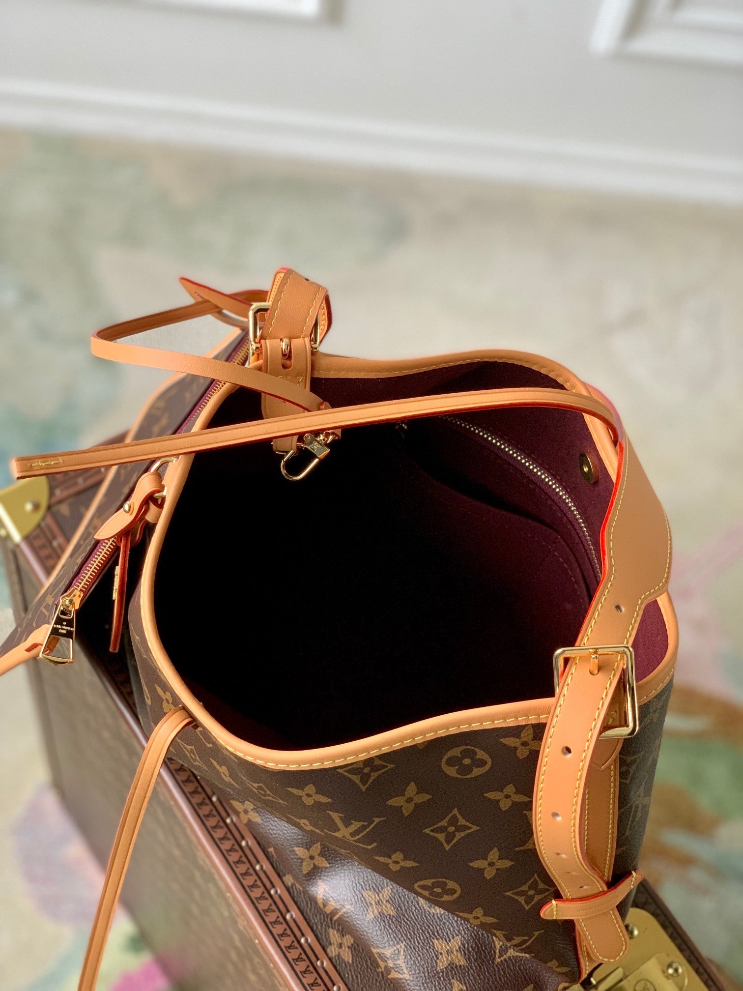 CARRYALL PM 29 BROWN BEIGE MONOGRAM CANVAS