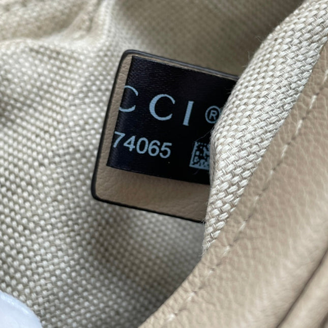 GG ATTACHE 23 SMALL SHOULDER BAG BEIGE CALFSKIN
