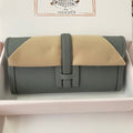 JIGE WALLET 29 IN ALMOND GREEN EPSON LEATHER