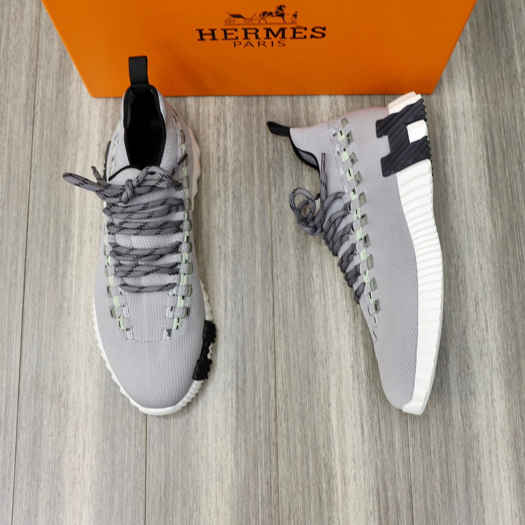 HM FLEX SLIP-ON SNEAKER LIGHT GRAY WOVEN FABRIC