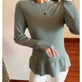 LV 25S CREW NECK RUFFLE PULLOVER 0083