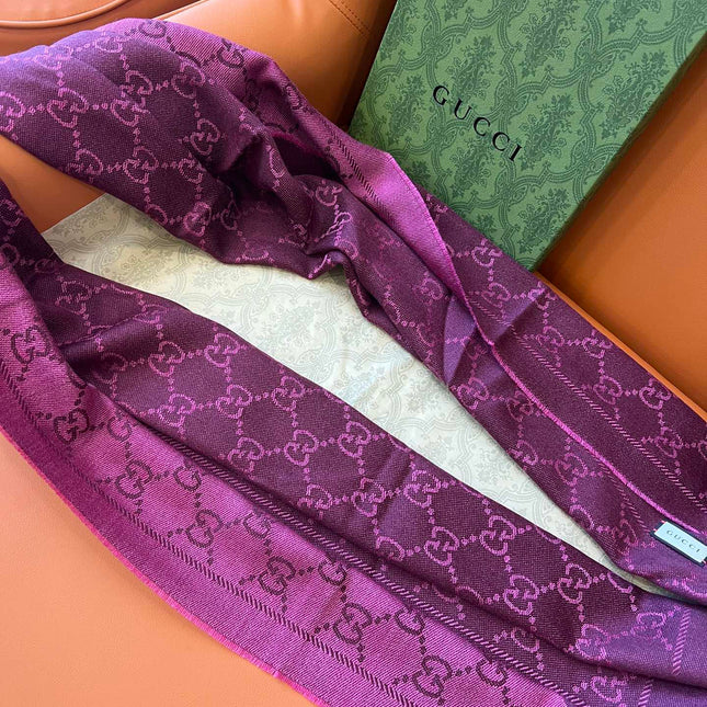 GUCCI 25S SCARF 180 IN WOOL 644857
