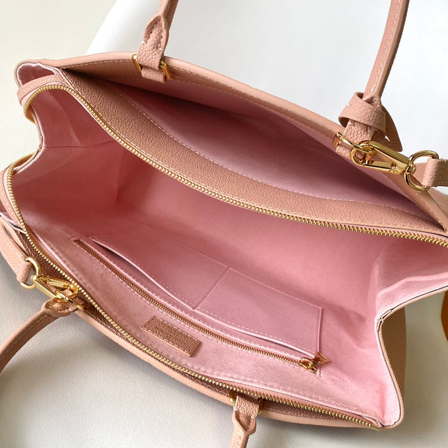 PETIT PALAIS PM MEDIUM SHOULDER BAG 29 IN PINK EMBOSSED COWHIDE GOLD-TONE HARDWARE