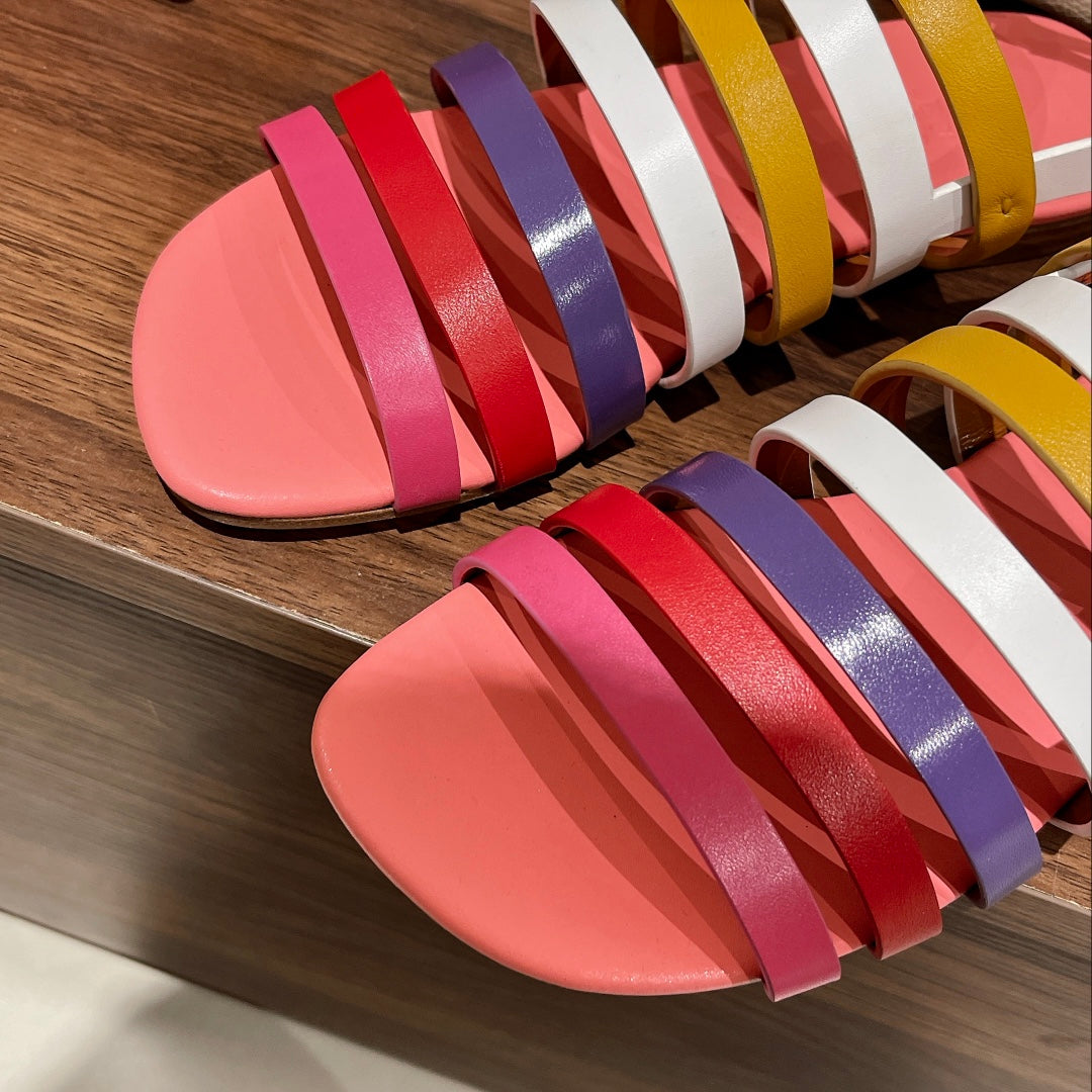 EPHESE SANDAL MULTI-COLOR CALFSKIN