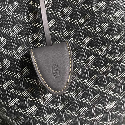 BELLECHASSE BIAUDE PM BAG 36 IN GRAY GOYARDINE CANVAS AND CALFSKIN TRIM
