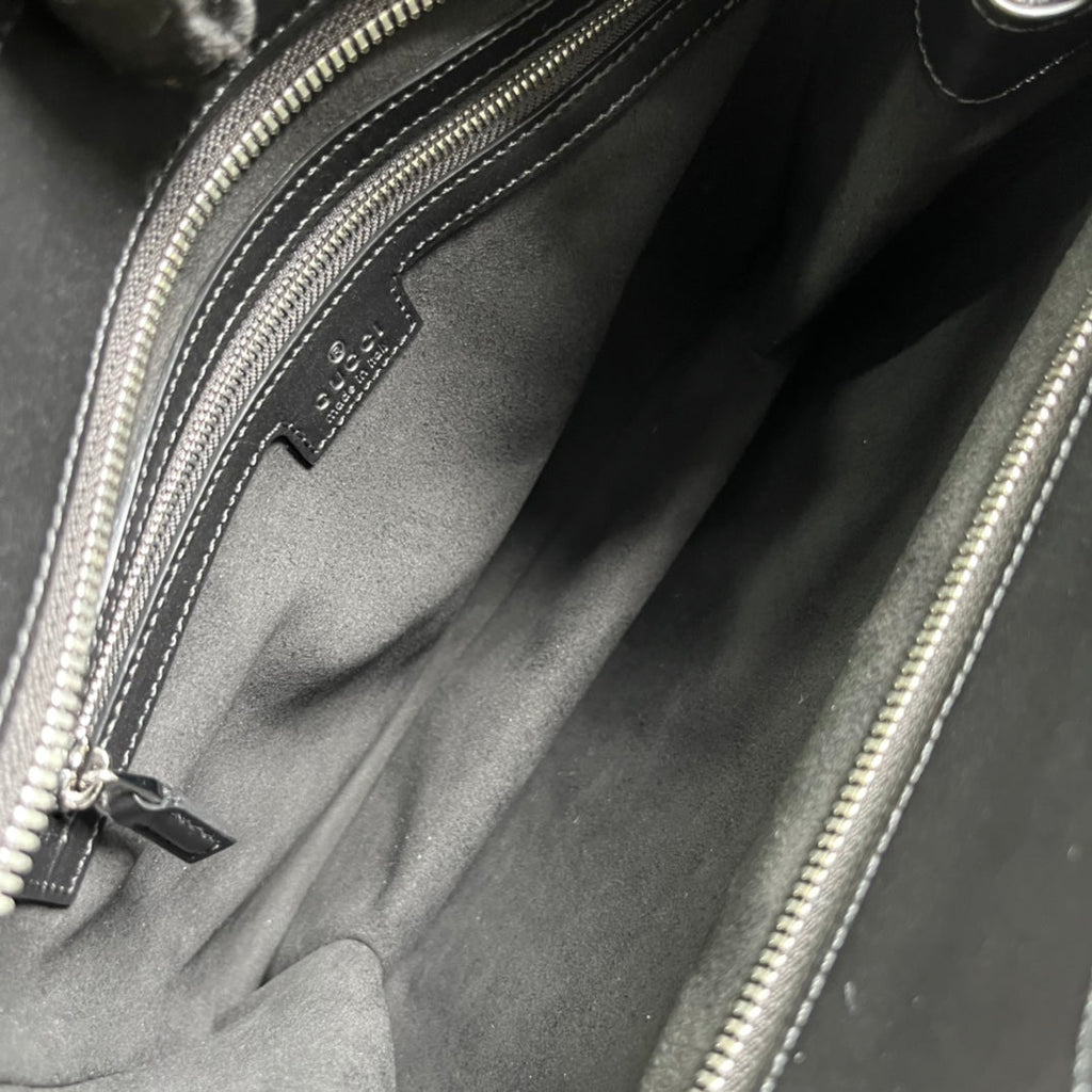 GG SMALL 28 TOTE BAG IN BLACK CALFSKIN