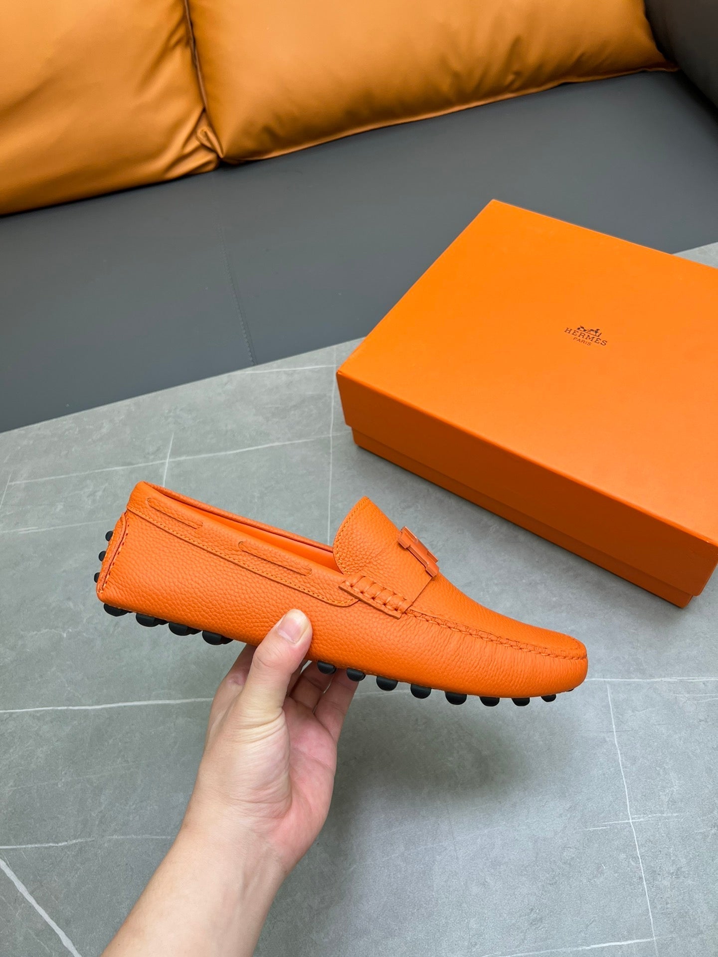 HM H-LOGO LOAFER TIGER CALFSKIN